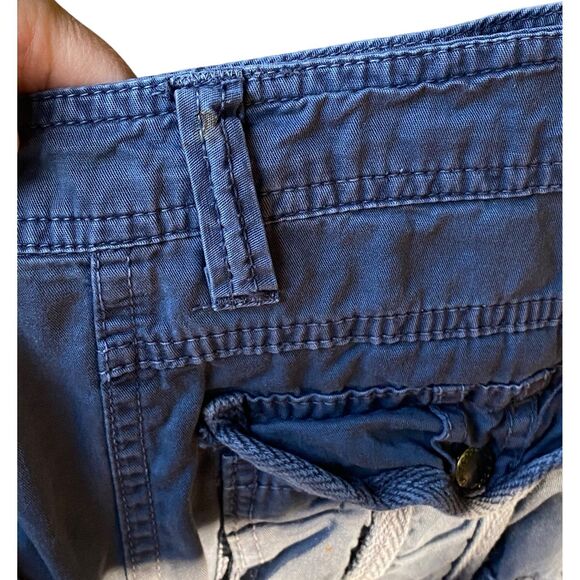 Lr scoop blue multi-pocket cargo cotton shorts classic size W30 - Picture 7 of 11